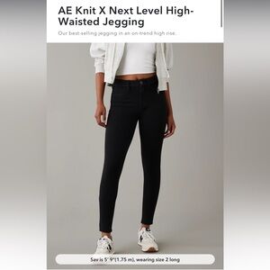 NWT American Eagle Outfitters Black Jeggings High-Waisted Stretch
